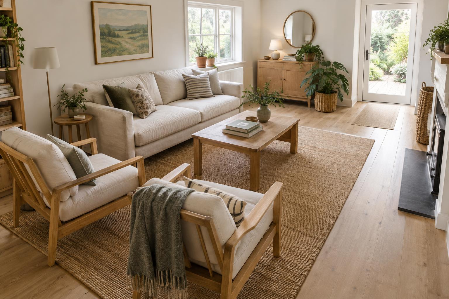 How to Use a Rug to Define a Seating Area Without Awkward Gaps