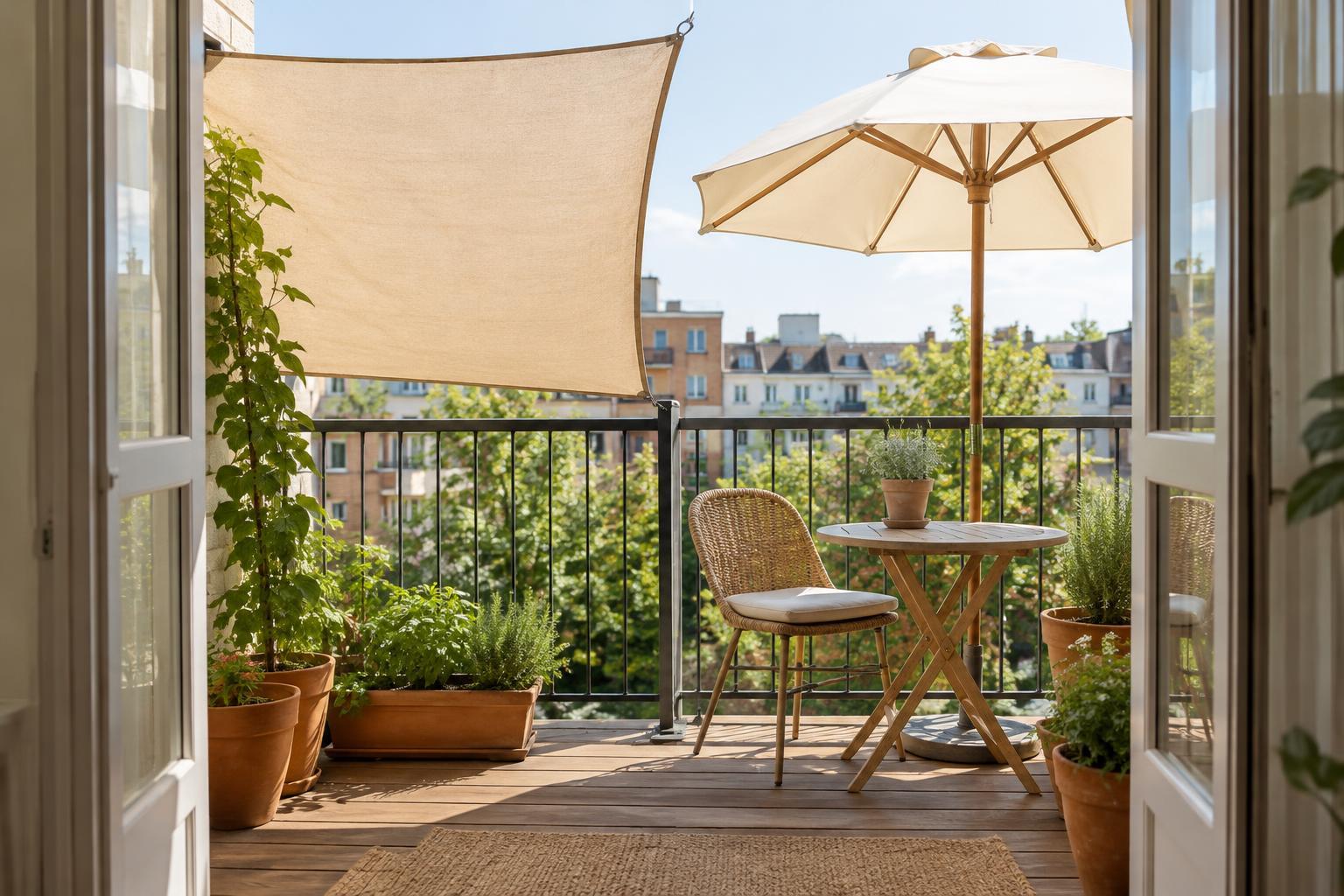 Shade Cloth vs Patio Umbrella: Choosing Summer Shade for a Small Balcony