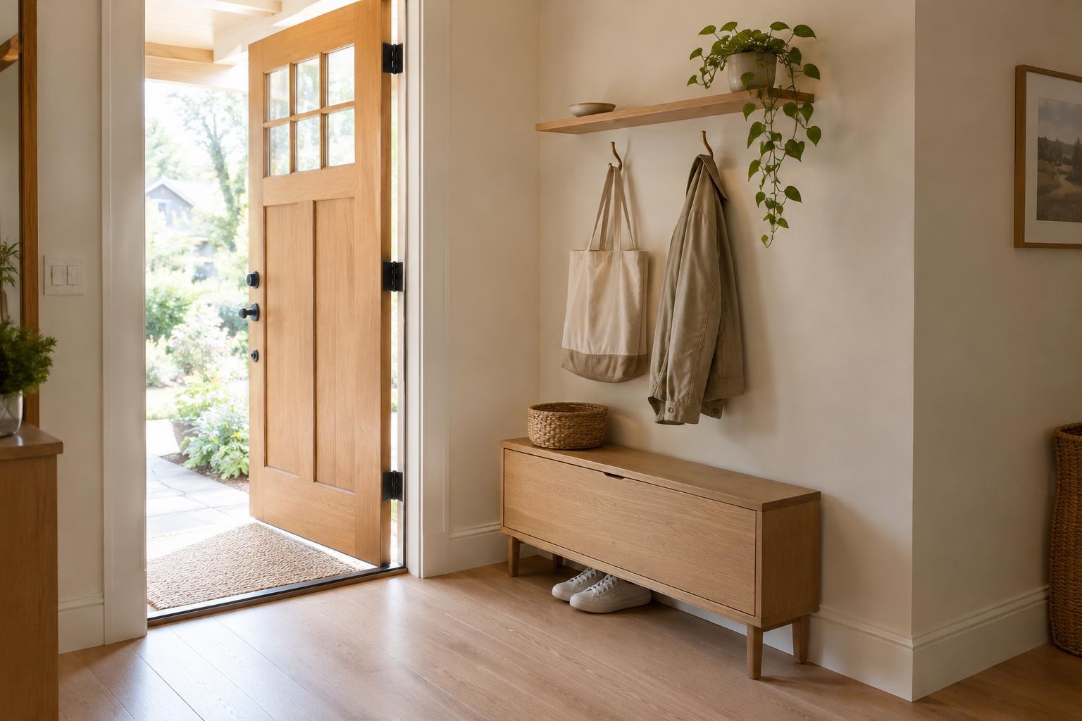 How to Create an Entryway Drop Zone Without Crowding the Doorway